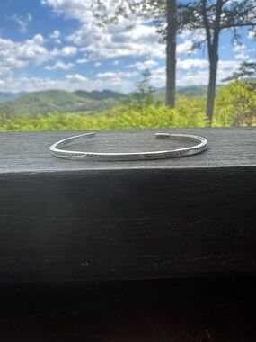 Navajo Elaine Tahe Sterling Silver Cuff Bracelet